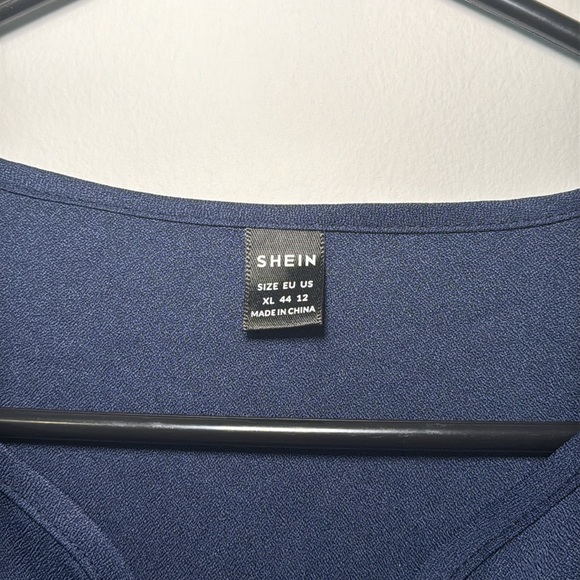 SHEIN‎ Women’s XL Navy Blue Short Sleeve Casual Dress - Picture 3 of 6